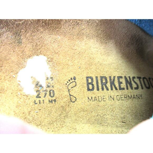 Nwd BIRKENSTOCK Turquoise Teal Suede Leather Slide Sandals Unisex M 9 / W 11 main image 13
